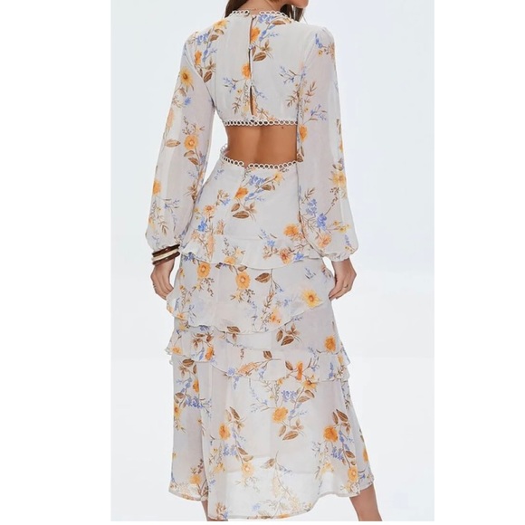Forever 21 Floral Print Cutout Maxi - Picture 3 of 3